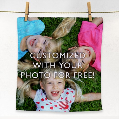 Personalized Photo Face Towel from ArtsNow.com Front