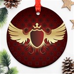 vector-winged-shield-13-by-dragonart Ornament (Round)