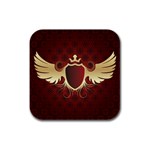 vector-winged-shield-13-by-dragonart Rubber Square Coaster (4 pack)