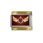 vector-winged-shield-13-by-dragonart Gold Trim Italian Charm (9mm)