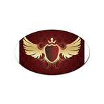 vector-winged-shield-13-by-dragonart Sticker (Oval)