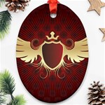 vector-winged-shield-13-by-dragonart Oval Ornament (Two Sides)