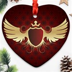 vector-winged-shield-13-by-dragonart Heart Ornament (Two Sides)