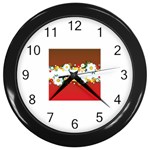 vector-spring-flower-card-02-by-dragonart Wall Clock (Black)