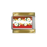 vector-spring-flower-card-02-by-dragonart Gold Trim Italian Charm (9mm)
