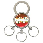 vector-spring-flower-card-02-by-dragonart 3-Ring Key Chain