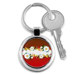 vector-spring-flower-card-02-by-dragonart Key Chain (Round)