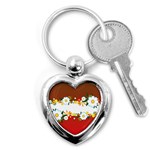 vector-spring-flower-card-02-by-dragonart Key Chain (Heart)