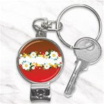 vector-spring-flower-card-02-by-dragonart Nail Clippers Key Chain