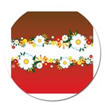 vector-spring-flower-card-02-by-dragonart Magnet 5  (Round)