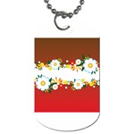 vector-spring-flower-card-02-by-dragonart Dog Tag (One Side)