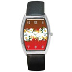 vector-spring-flower-card-02-by-dragonart Barrel Style Metal Watch