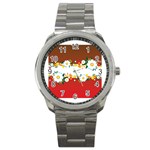 vector-spring-flower-card-02-by-dragonart Sport Metal Watch