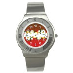 vector-spring-flower-card-02-by-dragonart Stainless Steel Watch