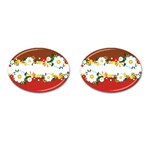 vector-spring-flower-card-02-by-dragonart Cufflinks (Oval)