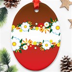 vector-spring-flower-card-02-by-dragonart Oval Ornament (Two Sides)