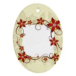 vector-silk-flower-design-card-02-by-dragonart1 Ornament (Oval)