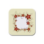 vector-silk-flower-design-card-02-by-dragonart1 Rubber Square Coaster (4 pack)