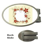 vector-silk-flower-design-card-02-by-dragonart1 Money Clip (Oval)