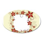 vector-silk-flower-design-card-02-by-dragonart1 Magnet (Oval)