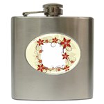 vector-silk-flower-design-card-02-by-dragonart1 Hip Flask (6 oz)