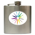 vector-paint-strokes-03-by-dragonart Hip Flask (6 oz)