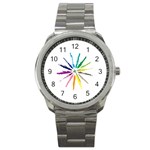 vector-paint-strokes-03-by-dragonart Sport Metal Watch