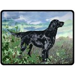 Flatcoat Retriever Fleece Blanket Fleece Blanket (Extra Large)