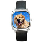 Golden Retriever 4 Square Metal Watch