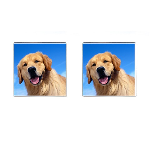 Golden Retriever 4 Cufflinks (Square) from ArtsNow.com Front(Pair)