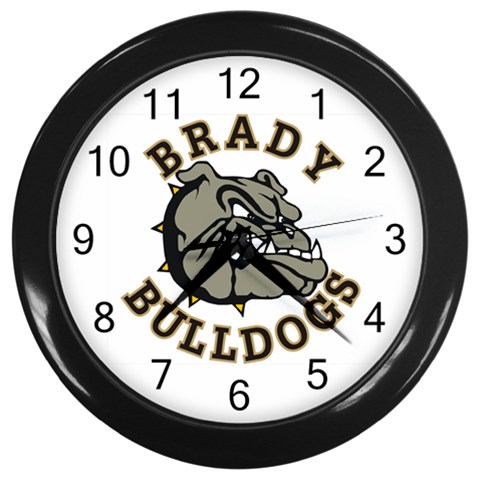 bulldogs Wall Clock (Black) from ArtsNow.com Front