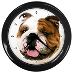 WESMINSTER BULLDOG cute dog Black Wall Clock