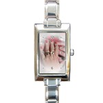 Wedding Anniversary Rectangular Italian Charm Watch