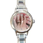 Wedding Anniversary Round Italian Charm Watch