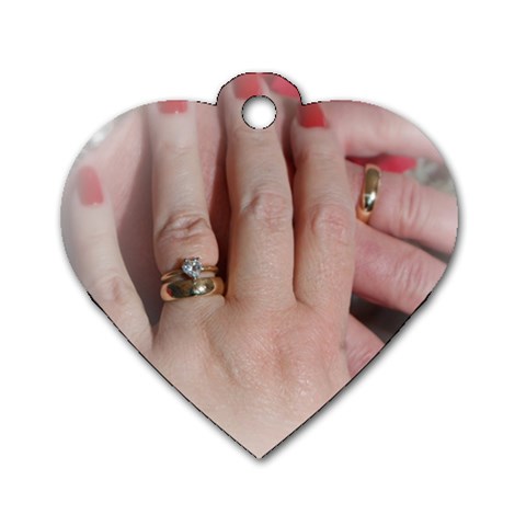 Wedding Anniversary Dog Tag Heart (One Side) from ArtsNow.com Front