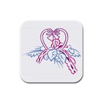 Personalized Wedding Favors Rubber Square Coaster (4 pack)