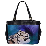 Baby Snow Leopard Oversize Office Handbag (Two Sides)