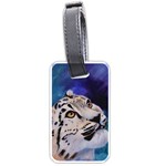 Baby Snow Leopard Luggage Tag (one side)