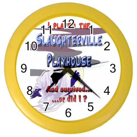 I Played Slaughterville Color Wall Clock from ArtsNow.com Front