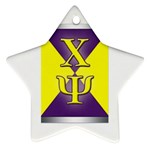 Chi Psi Insignia 1 Star Ornament (Two Sides)
