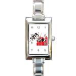 delta sigma theta - som Rectangular Italian Charm Watch