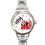 delta sigma theta - som Round Italian Charm Watch