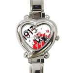 delta sigma theta - som Heart Italian Charm Watch