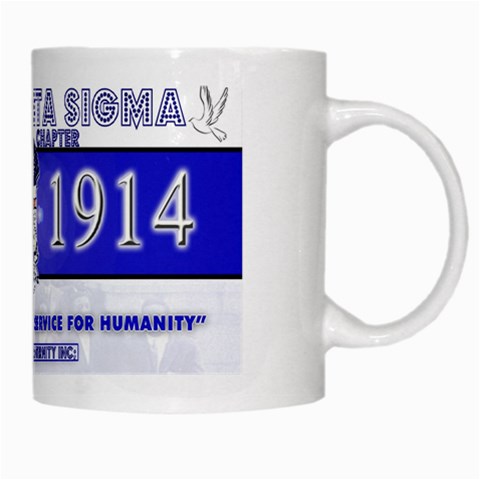 BANNER_for_chapter_alumni CARL D GREENE White Mug from ArtsNow.com Right