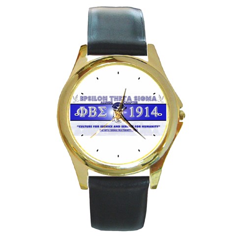 BANNER_for_chapter_alumni CARL D GREENE Round Gold Metal Watch from ArtsNow.com Front