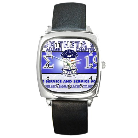 BANNER_for_chapter_alumni CARL D GREENE Square Metal Watch from ArtsNow.com Front