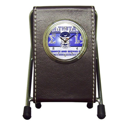 BANNER_for_chapter_alumni CARL D GREENE Pen Holder Desk Clock from ArtsNow.com Front