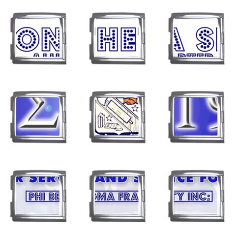 BANNER_for_chapter_alumni CARL D GREENE Mega Link Italian Charm (9 pack) from ArtsNow.com Front