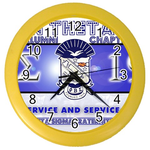 BANNER_for_chapter_alumni CARL D GREENE Color Wall Clock from ArtsNow.com Front
