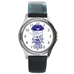 PHI_BETA_SIGMA_shield_w-letters_12 Round Metal Watch